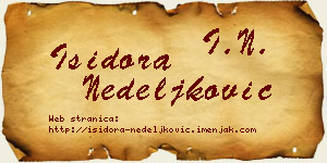 Isidora Nedeljković vizit kartica